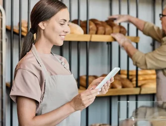 Restaurant staff handling supply chain