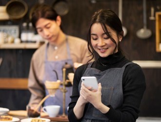 staff using mobile POS