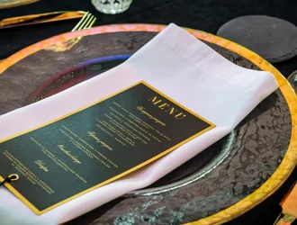 A restaurant menu