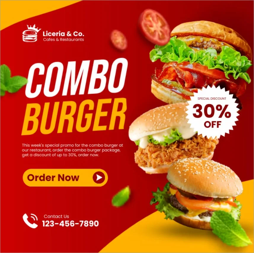 A pamphlet of a Quick service restaurant.