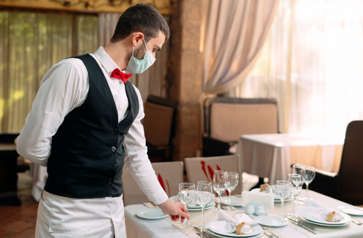 Table service protocol in restaurant
