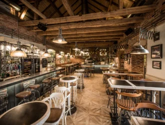 restaurant setting with beautiful interiors