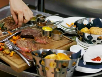 leftover food discarded in restaurants