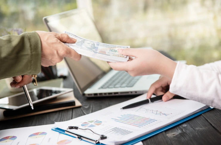 A merchant cash advance provides a lump sum in exchange for a percentage of future sales.