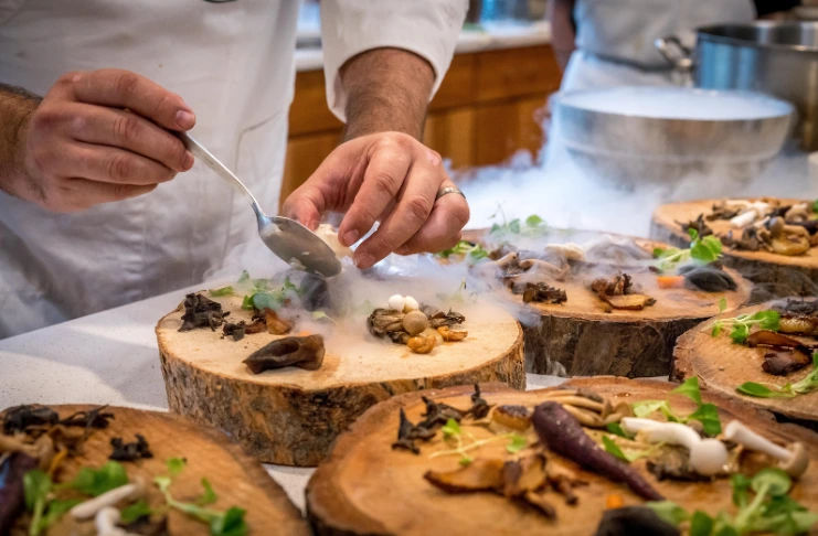 chef enhancing the dish