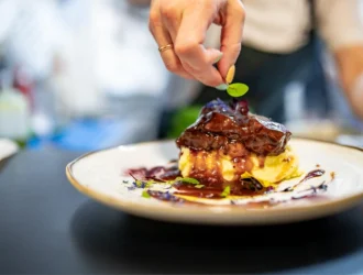 plating a dish
