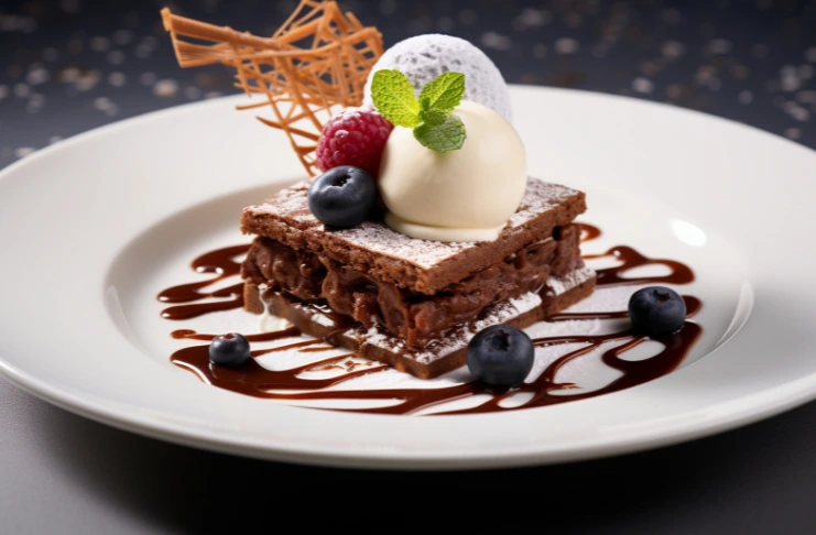 Desserts offer the most freedom in food presentation.