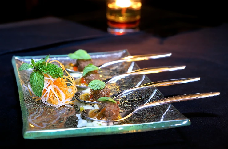 In fusion plating, the food is inspired by multiple cultures—and so is the plating.