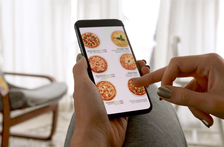 Menu items available for fast food customers.