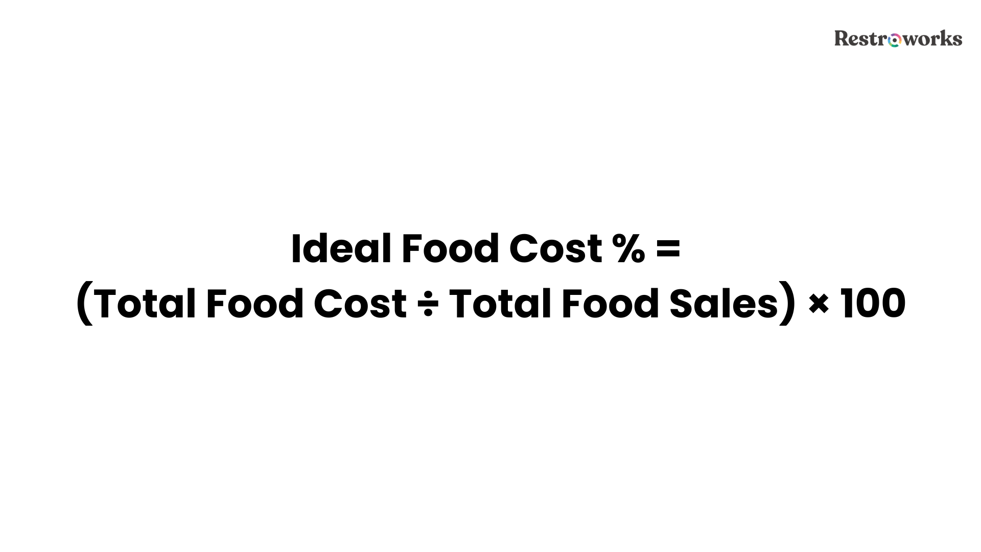 Food Cost Formula