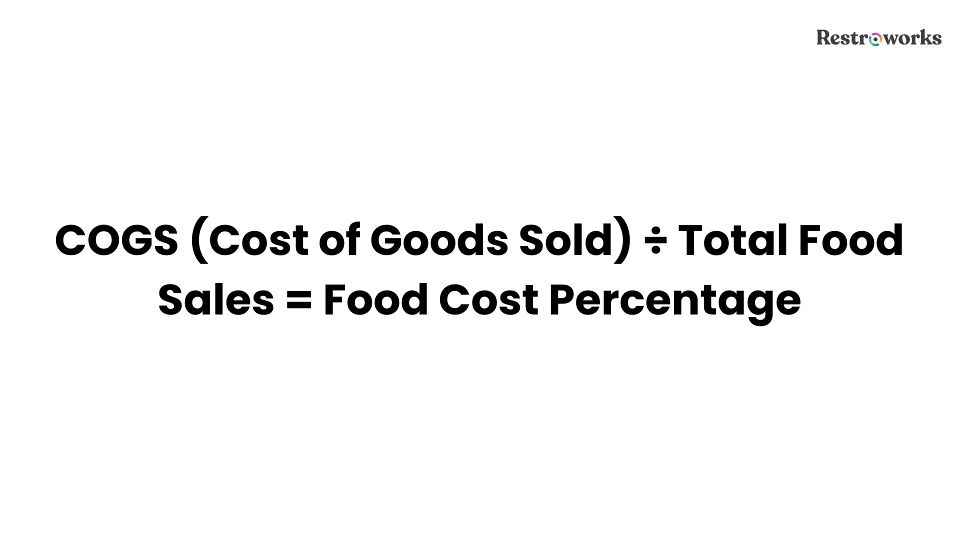 Food Cost Formula