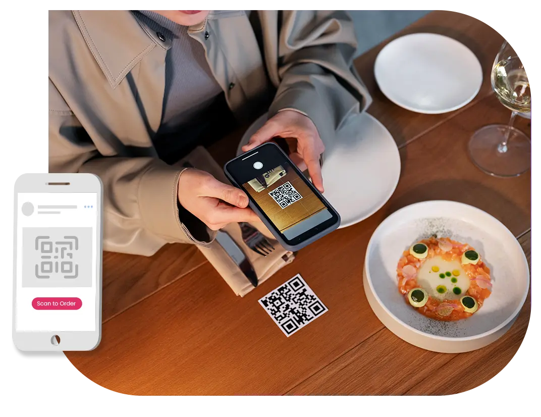 العميل الذي يستخدم طلب QR