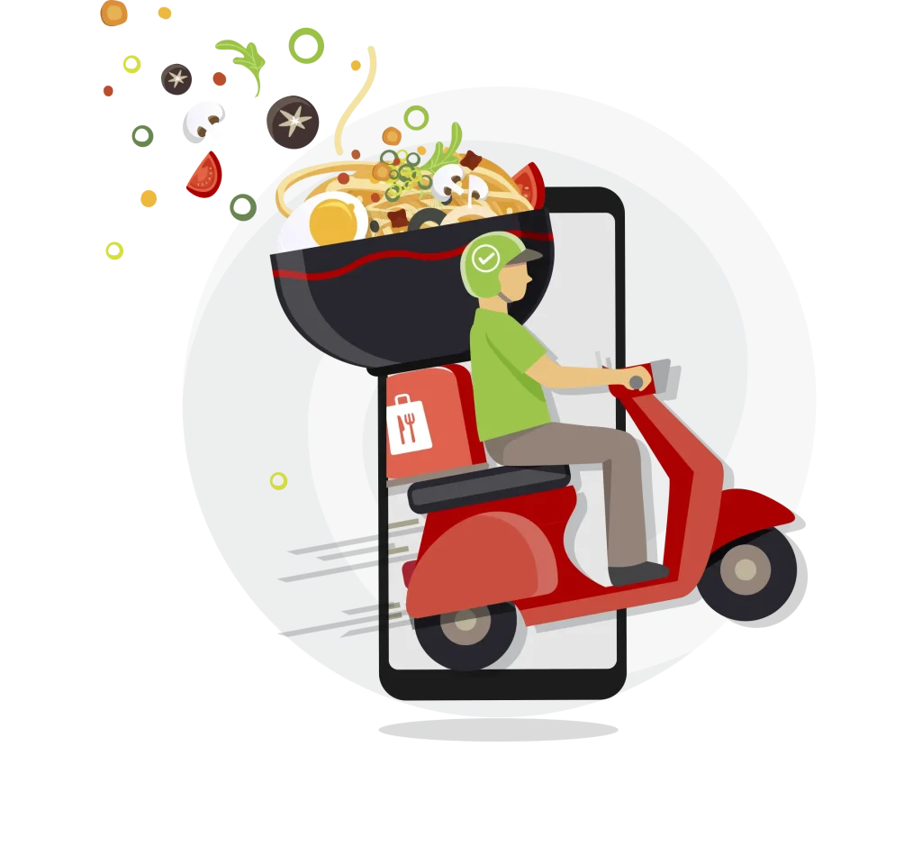 Graphical representation of food delivery aggregators