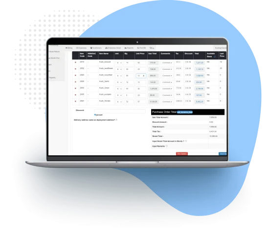 View of the Restroworks inventory management software